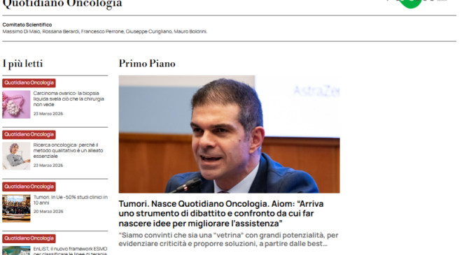 AIOM e Quotidiano Sanità insieme per ‘QS Oncologia’: ecco la nuova piattaforma di confronto